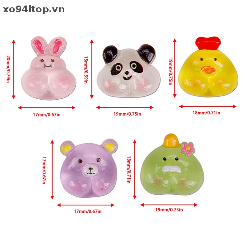 Set 10 Tượng Gà Vịt / Gấu Phát Quang Trang Trí