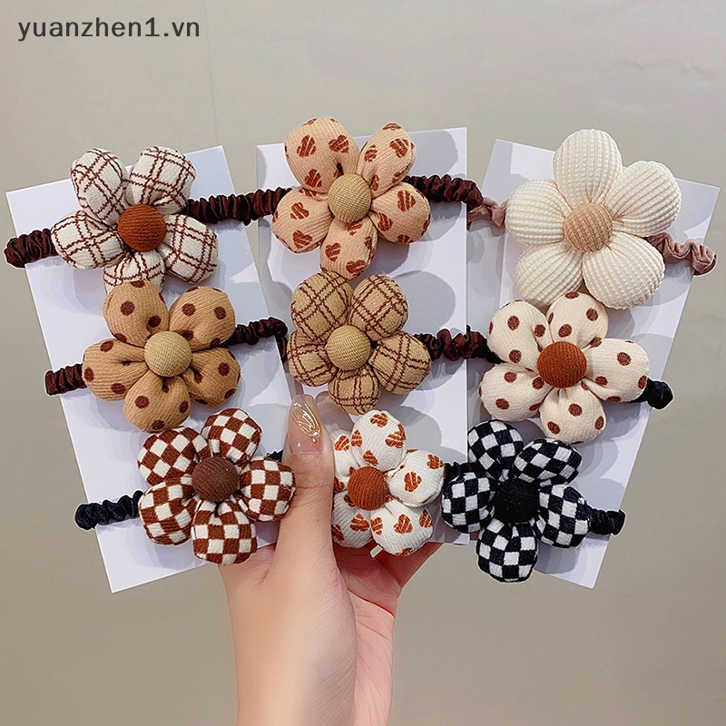 1 Dây Buộc Tóc Hình Hoa Hướng Dương Xinh Xắn Cho Bé Gái