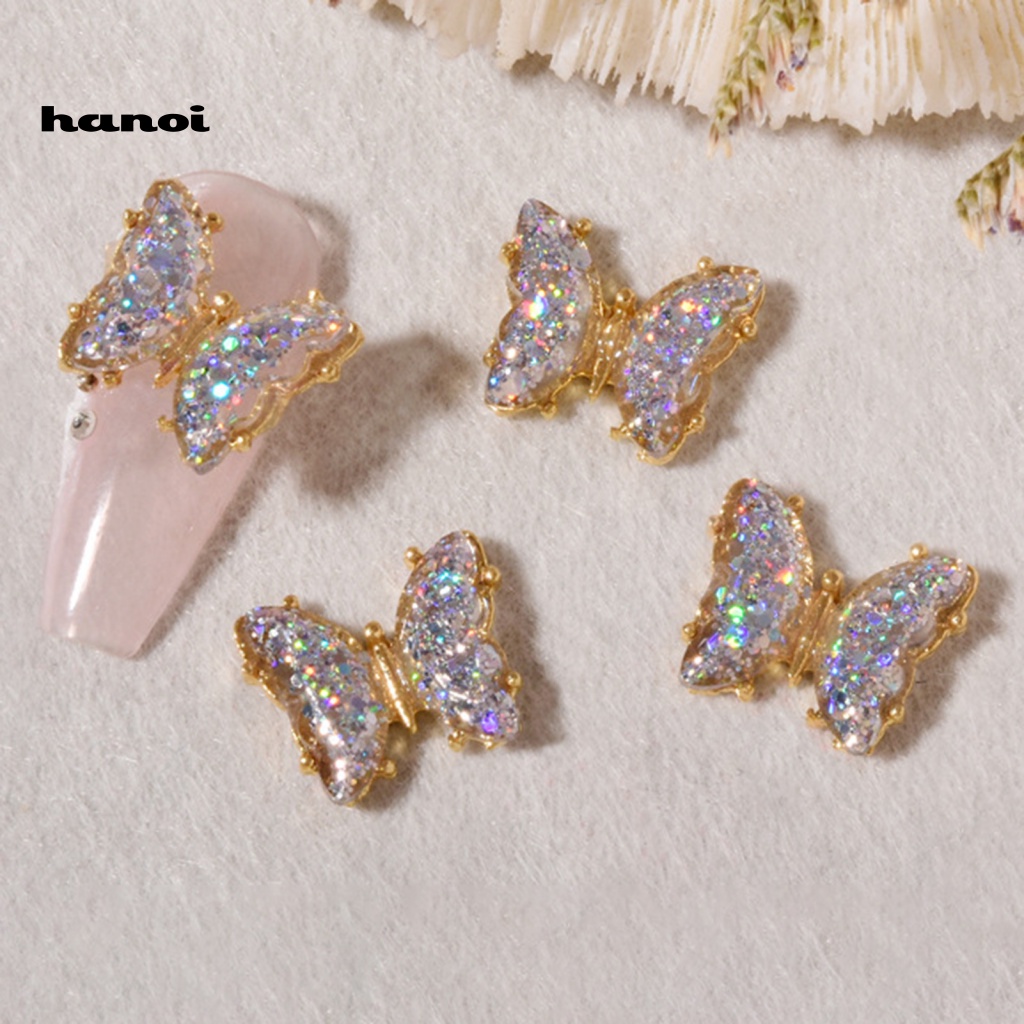 Phụ Kiện Trang Trí Móng Tay Hình Bướm 3D Sang Trọng