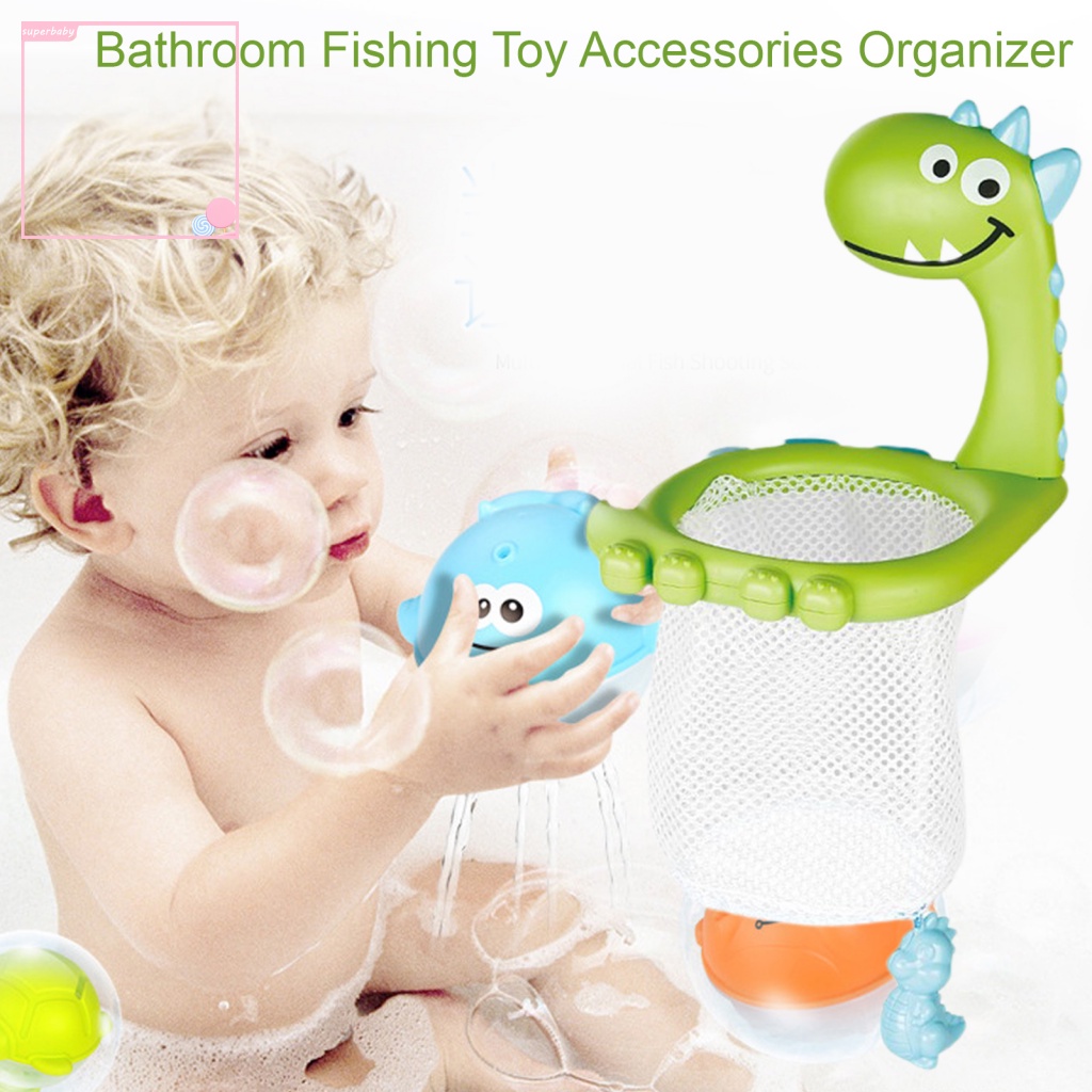 Túi Lưới Đựng Đồ Chơi Cá Mập / Khủng Long Hoạt Hình Cho Bé Khi Tắm