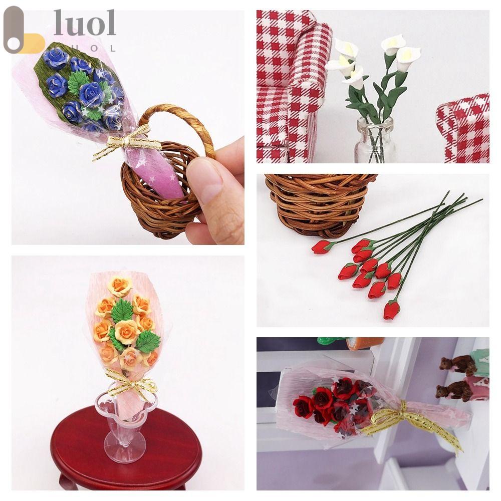 Bó Hoa Giả Trang Trí Nhà Búp Bê Tỉ Lệ 1 / 12