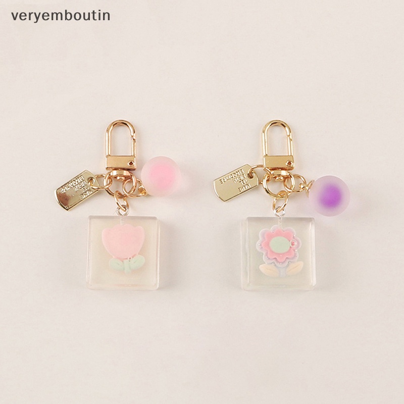 Móc Khóa Resin Hình Hoa Cúc Dễ Thương Sáng Tạo Dành Cho Bạn Nữ n