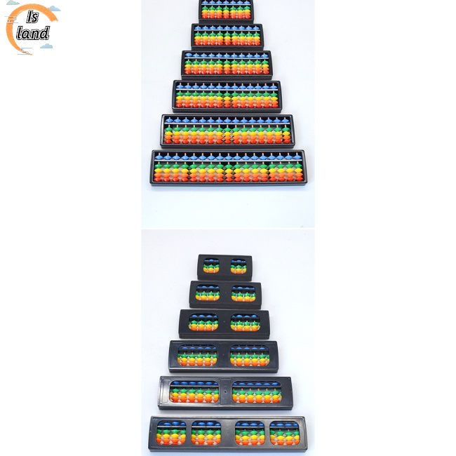 Bàn Tính Hạt Màu Cầu Vồng Dành Cho Trẻ Mẫu Giáo 7 9 11 13 15 17 Cột