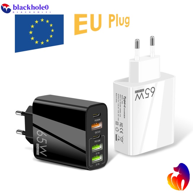 Cục Sạc Nhanh Cổng Usb C 65w Type C Pd Qc3.0 Cho Iphone Ipad Android Tablet