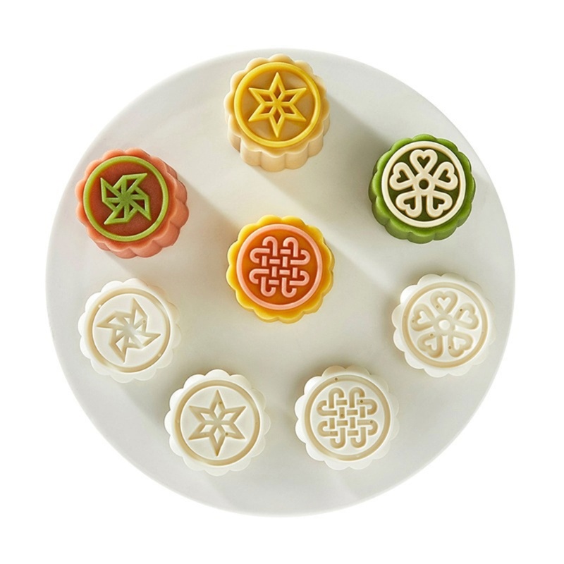 Khuôn Làm Bánh Trung Thu Hình Cối Xay Gió / Bông Hoa Màu Vàng Trang Trí Lễ Hội Mùa Thu