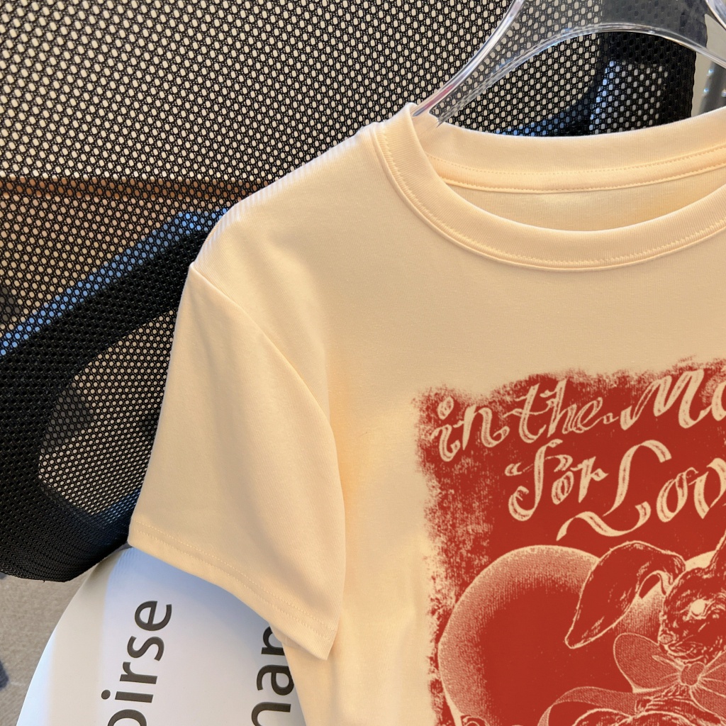 Áo Thun Tay Ngắn Dáng Ôm In Họa Tiết Thời Trang Mùa Hè Quyến Rũ Cho