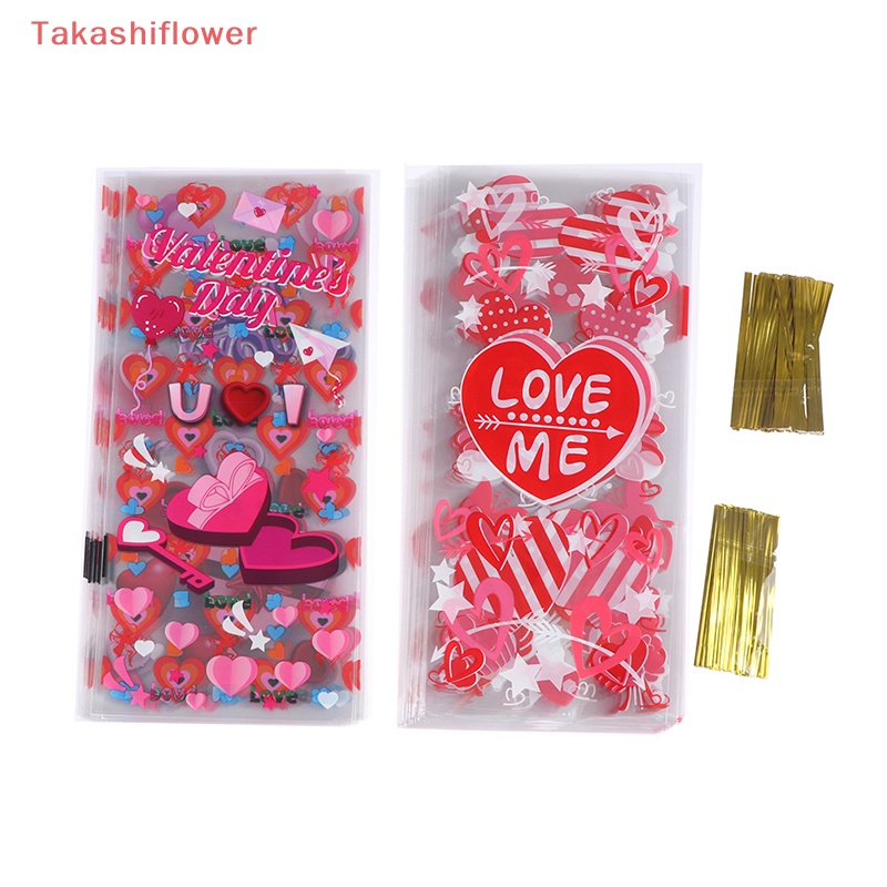 (Takashiflower) 50 Túi Đựng Bánh Kẹo Quà Tặng Ngày Lễ 27cm