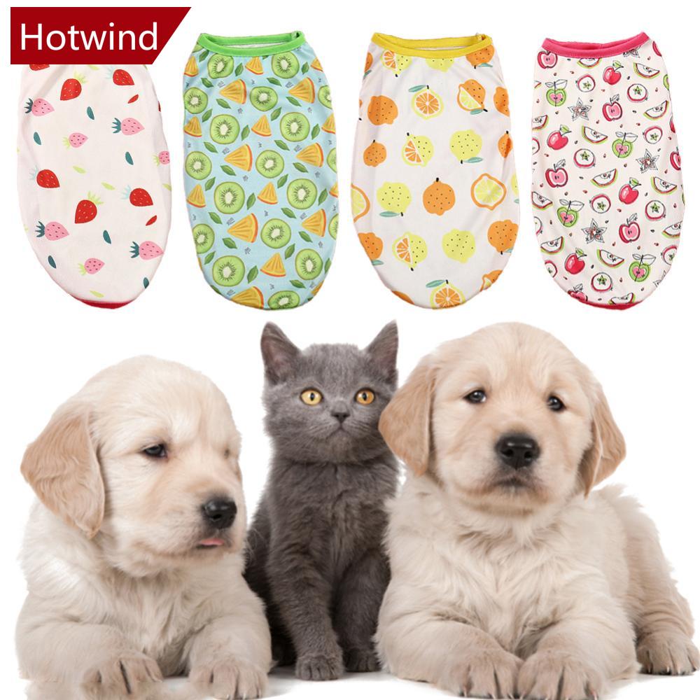 Áo Sát Nách Mùa Hè Mềm Mại Thoải Mái In Họa Tiết Trái Cây Dễ Thương Cho Thú Cưng XS-M A3N4