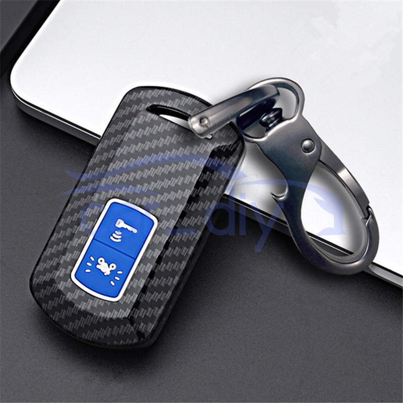 Vỏ Bọc Chìa Khóa Điều Khiển Từ Xa Bằng Silicon Sợi Carbon Kèm Móc Khóa Cho Honda PCX PCX125 PCX150 X-ADV Vision Vario NS110R Scoopy SH300