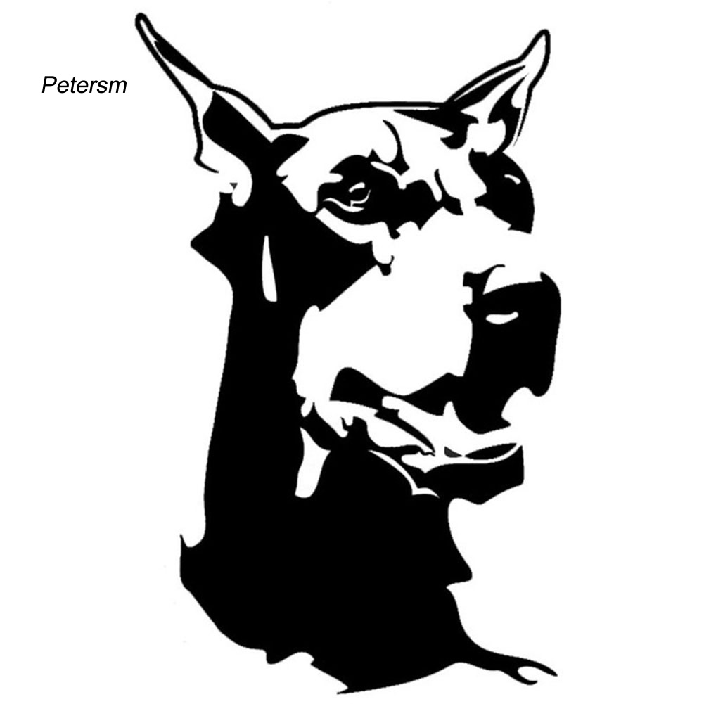 Miếng Dán Trang Trí Xe Hơi / Xe Máy Hình Chú Chó Doberman Bằng Nhựa PP Dễ Thương