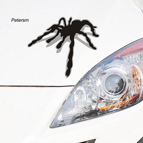 1 Cặp Đề Can Dán Xe Hơi Hình Nhện 3D Bằng Nhựa PP