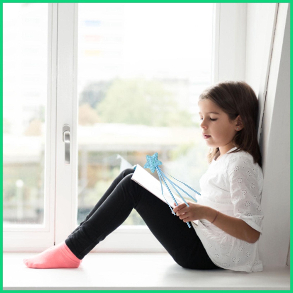 Set 4 Đũa Ngôi Sao / Thiên Thần Đính Kim Sa Lấp Lánh Dùng Hóa Trang Cho Bé Gái