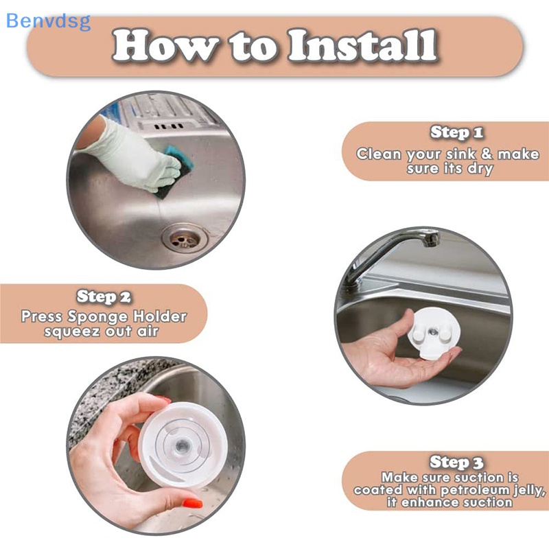 Giá Đỡ Bọt Biển Rửa Chén Có Giác Hút Hình Mặt Cười Dành Cho Bồn Rửa Nhà Bếp Phòng Tắm