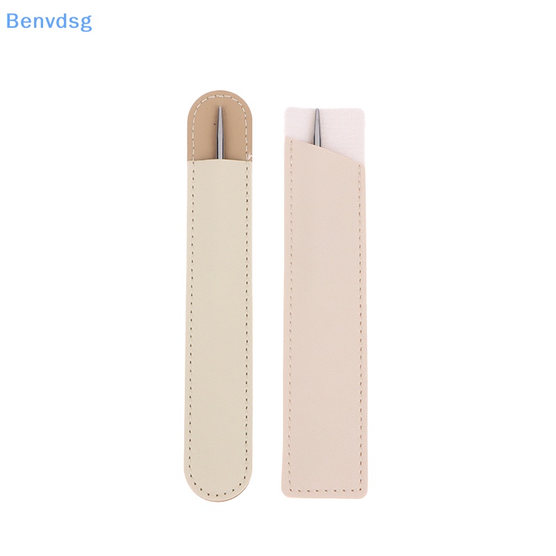 Set 1 Dụng Cụ Trang Điểm Hai Đầu Bằng Thép Không Gỉ Kèm Túi Đựng PU