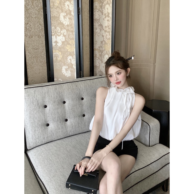 SUXI Áo Sơ Mi Không Tay Dáng Ôm Màu Sắc Thời Trang Mùa Hè Dành Cho Nữ