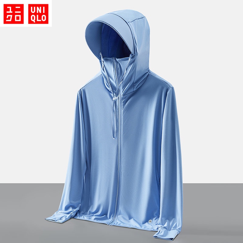 UNIQLO Áo Khoác Chống Nắng / Tia uv Mỏng Thoáng Khí Có Mũ Tháo Rời Thời Trang Đi Biển Cho Nam Và Nữ m-5xl