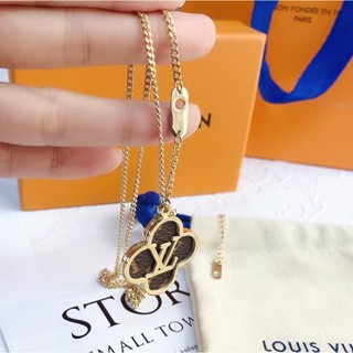  LOUIS VUITTON Vòng cổ Thép Titan Họa Tiết Lv Sang Trọng Cho Nam Nữ 