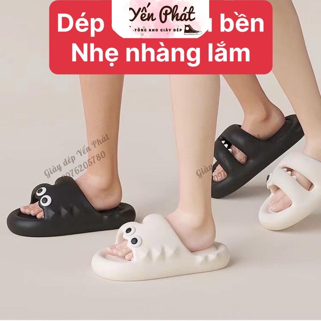 Dép bánh mì nữ quai ngang khủng long đế cao 3cm chất liệu eva HY1200