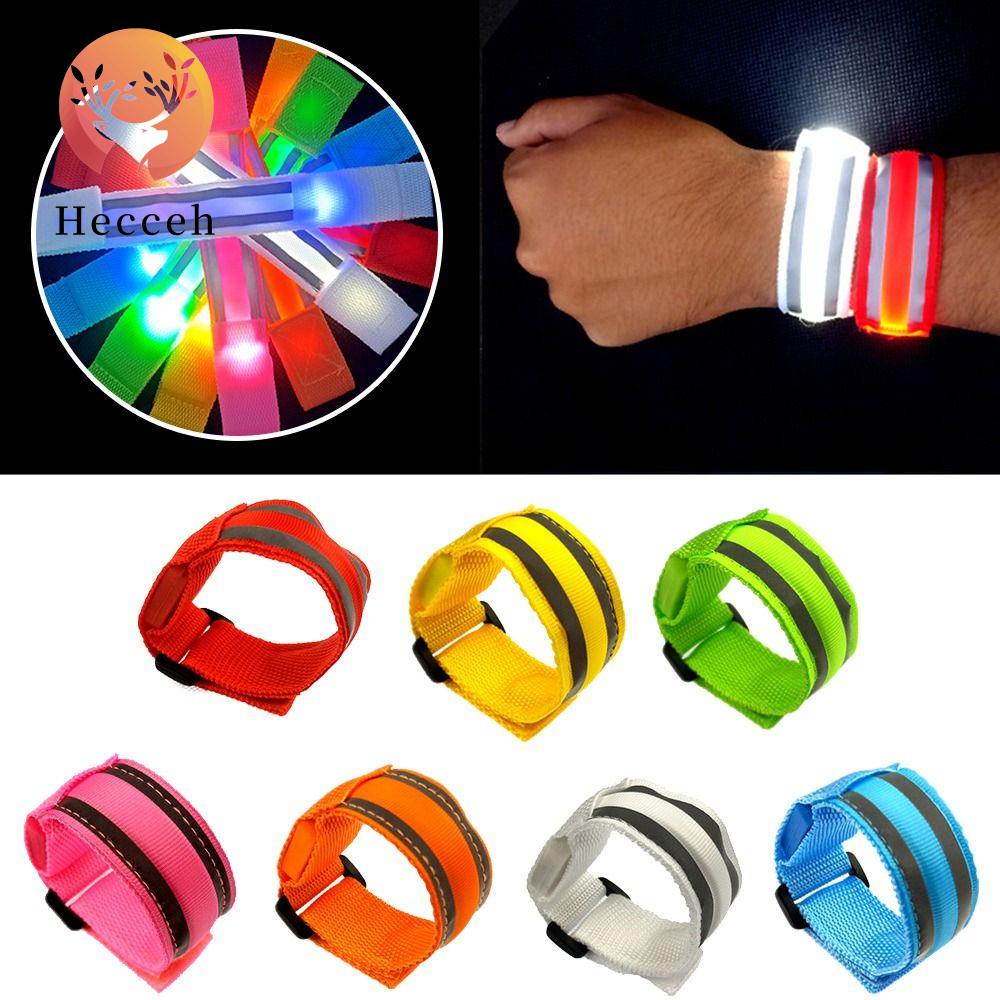 Băng Tay Chạy Bộ Đạp Xe Ban Đêm Có Thể Điều Chỉnh 8 Màu Dạ Quang Heceh