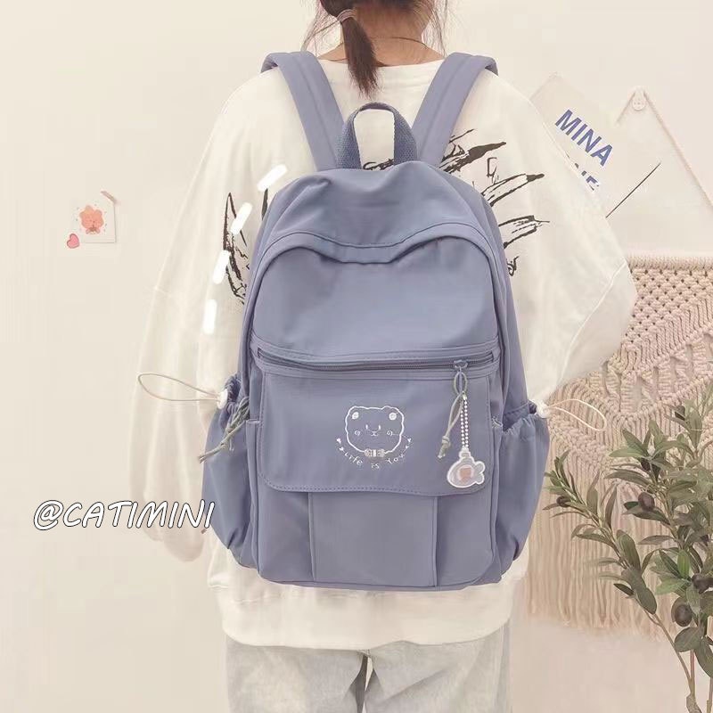 CATIMINI Ba Lô Vải Mềm Phong Cách Hàn Quốc Dễ Thương Dành Cho Nữ