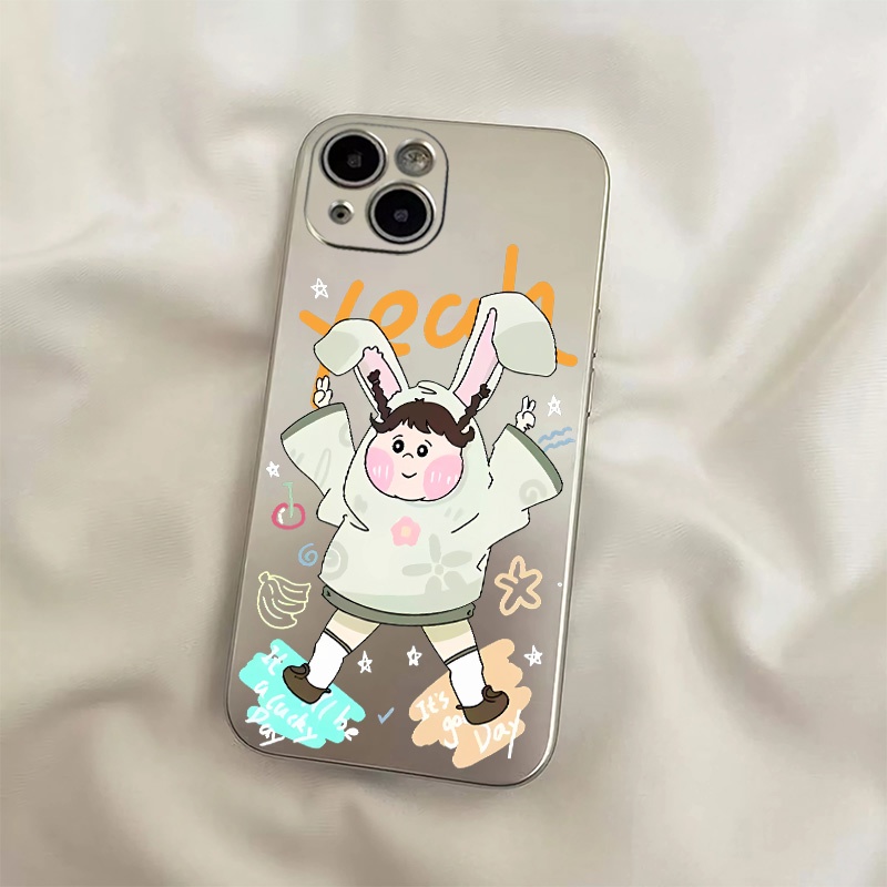 Ốp Điện Thoại Silicon TPU Mềm Mạ Điện Dễ Thương Chống Sốc Cho IPhone 14 13 12 11 Pro XS Max XR X 8 + 7 6S Plus