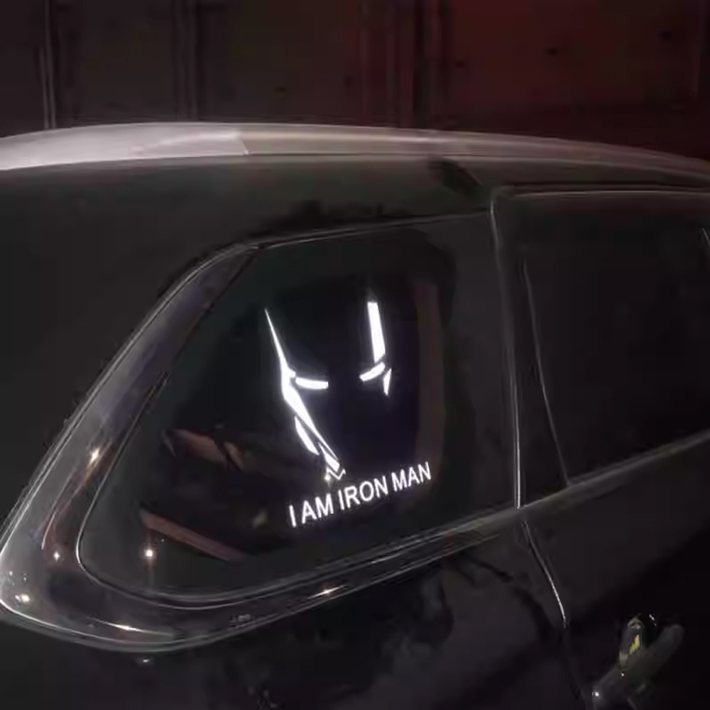 Miếng Dán Trang Trí Kính Chắn Gió Xe Hơi Hình Nhân Vật Venom / Người Sắt Phản Quang Độc Đáo