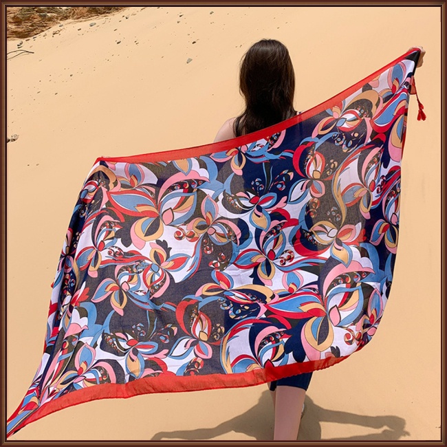 Khăn Choàng Che Mặt Đa Năng In Họa Tiết Hoa Nhiều Màu Sắc Thời Trang Mùa Hè Cho Nữ