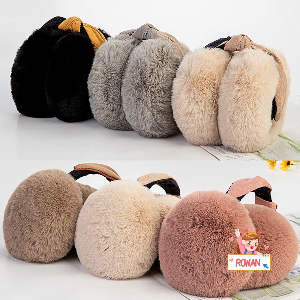 Chụp Tai Hai Màu Bằng Vải Lông Mềm Mại Bảo Vệ Lạnh Hai Màu Cho Nam Và Nữ ROWANS