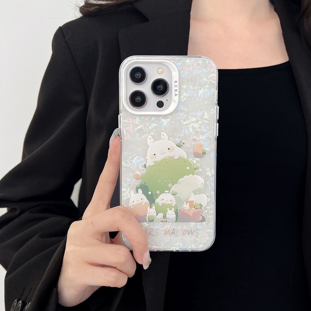 Ốp Điện Thoại TPU Silicon Mềm Trong Suốt Chống Sốc Phối Kim Tuyến Hoạt Hình Cho iPhone 13 12 PRO MAX 14 Plus