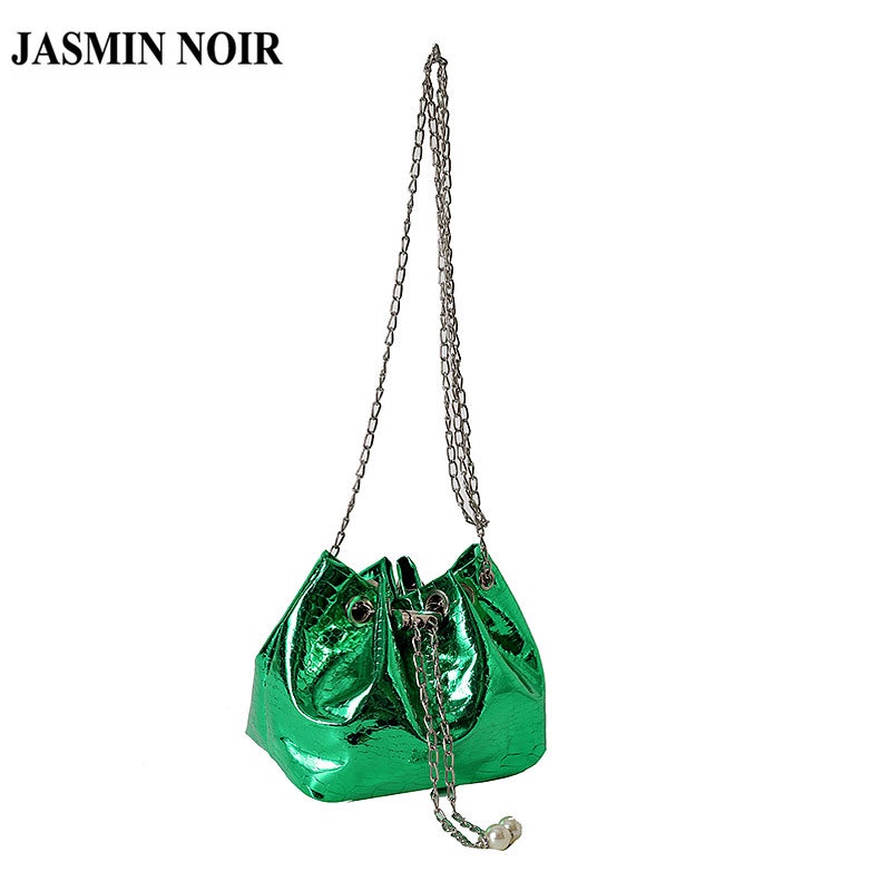 Túi Đeo JASMIN NOIR Chéo Da Bóng Họa Tiết Da Cá Sấu Thời Trang Cho Nữ