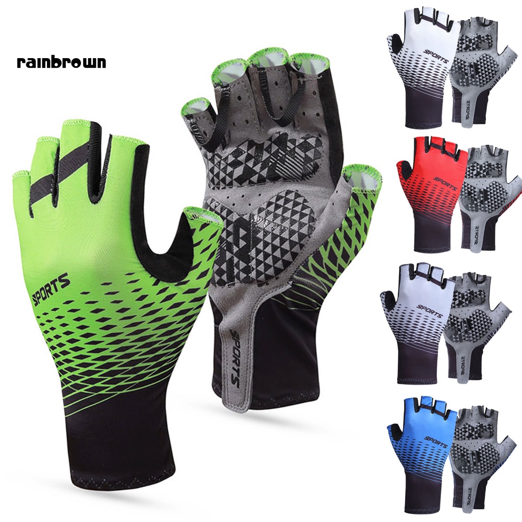 Găng Tay Hở Ngón Chống Trượt Giảm Xóc Cho Nam