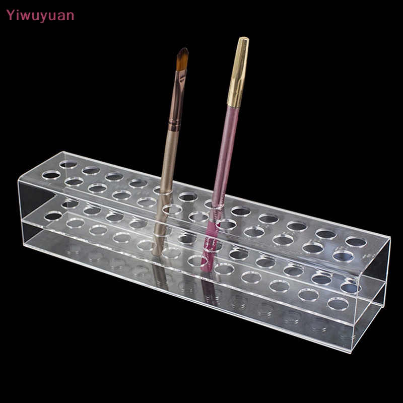 Khay Nhựa Acrylic 24 Ngăn Trong Suốt Trưng Bày Bút Chì Kẻ Mắt / Son Môi