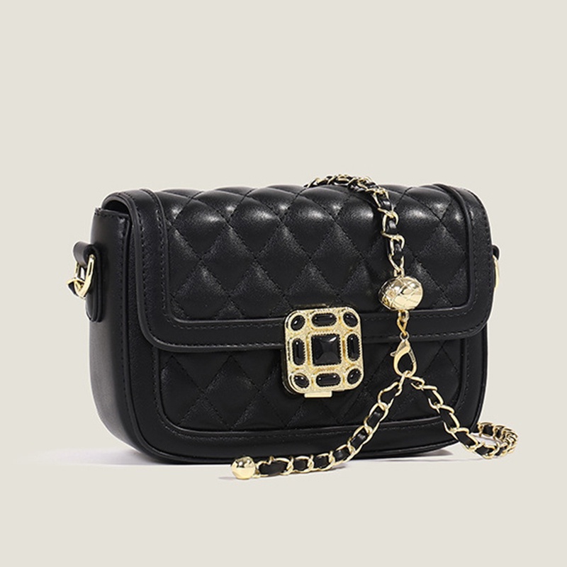 Túi Đeo Chéo Hình Vuông Nhỏ Thiết Kế Hình Thoi Màu Sắc Tương Phản Thời Trang Cao Cấp Cho Nữ