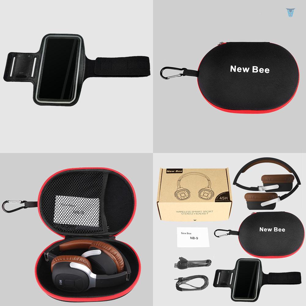 Tai Nghe Bluetooth 4.1 Không Dây NB-9 NFC Có Thể Gấp Gọn Giắc Cắm 3.5mm 2 Trong 1 Dành Cho iPhone6S 6 Samsung S6