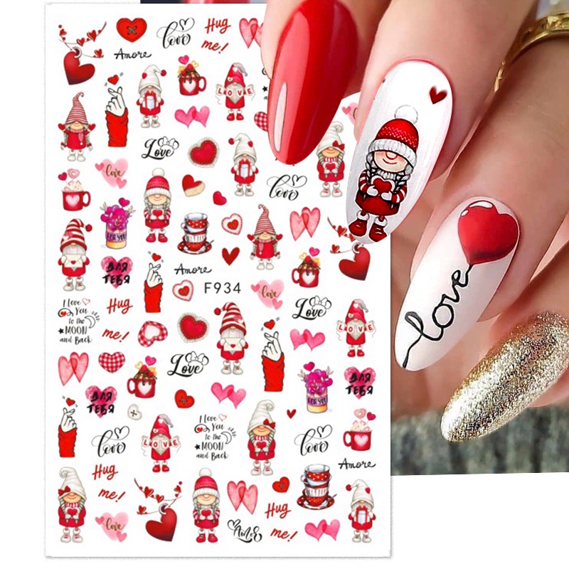 Miếng Dán Trang Trí Móng Tay 3D Hình Thỏ Hoạt Hình Xinh Xắn