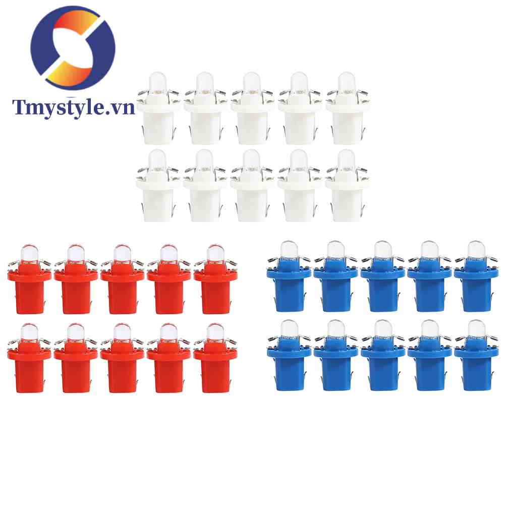 10 Bóng Đèn LED T5 B8.5D Cho Xe Hơi