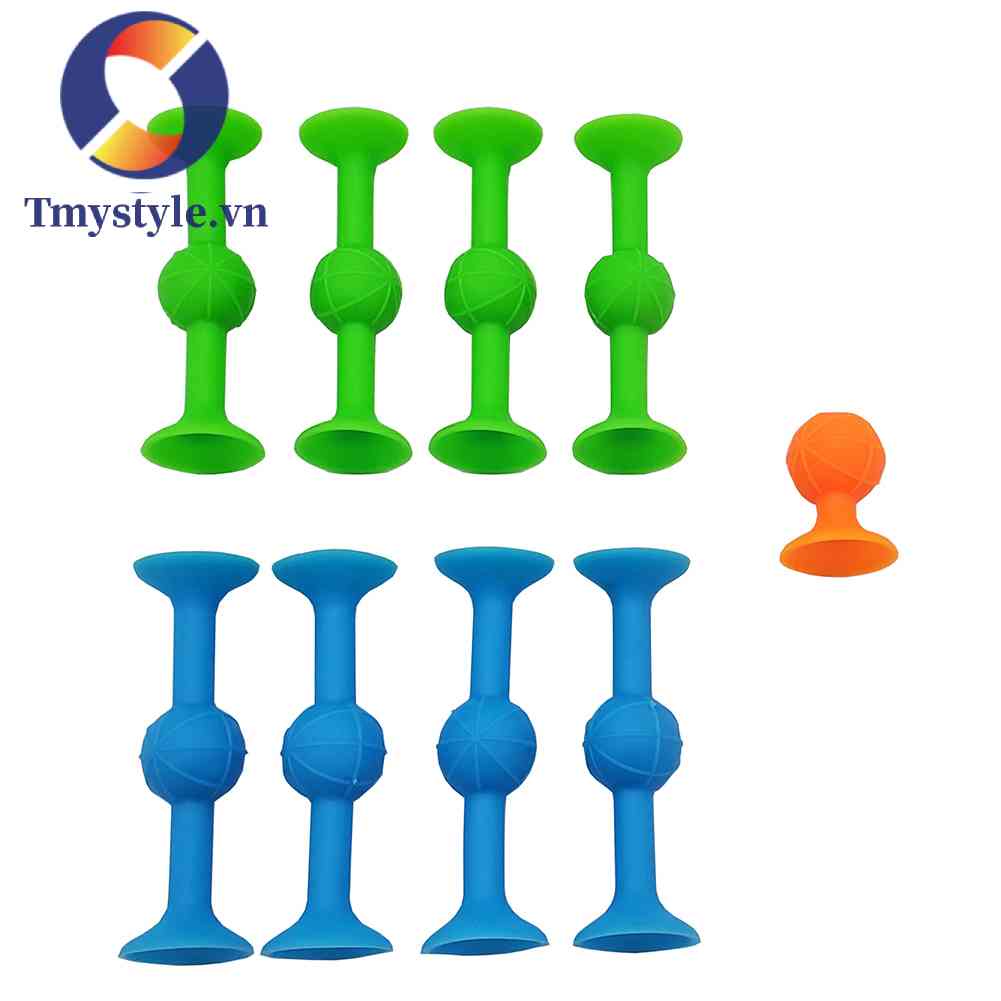 Set 9 Phi Tiêu Silicone Có Giác Hút Giúp Giảm Căng Thẳng