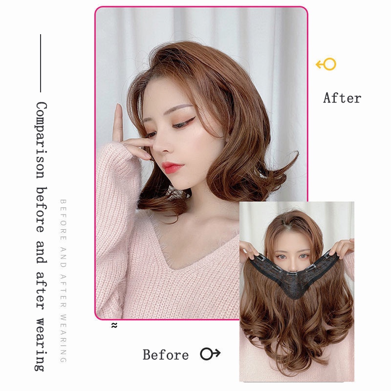 Bộ Tóc Giả Dài Xoăn Gợn Sóng Tự Nhiên Một Mảnh Hình Chữ U Dành Cho Nữ