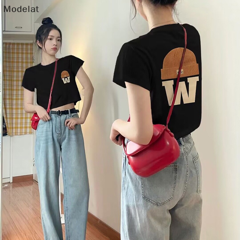 Áo Thun Tay Ngắn Dáng Rộng In Chữ Thời Trang Mùa Hè Cho Nữ