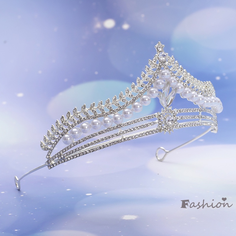 Cài Tóc Hình Vương Miện Công Chúa baroque Ngọt Ngào Phong Cách Hàn Quốc Cho Bé Gái