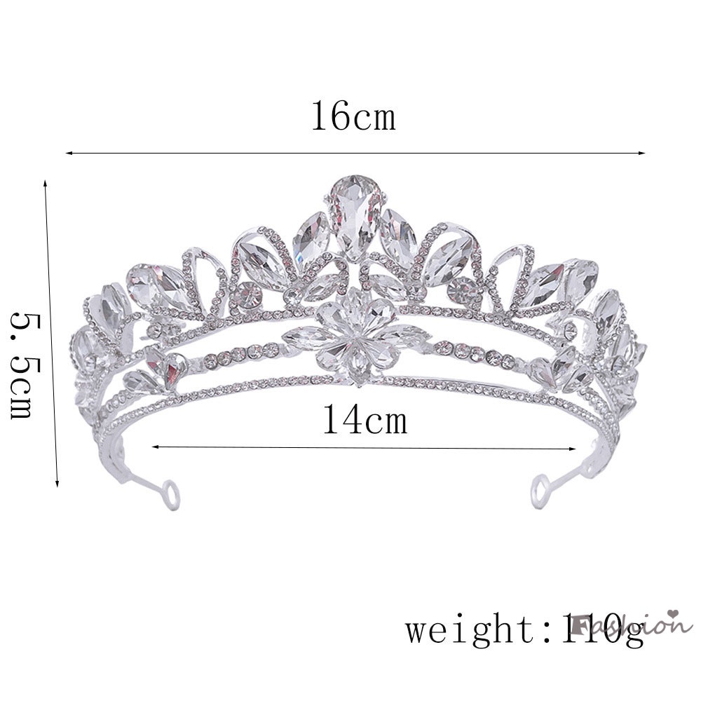 Vương Miện Cài Tóc Đính Pha Lê Lấp Lánh