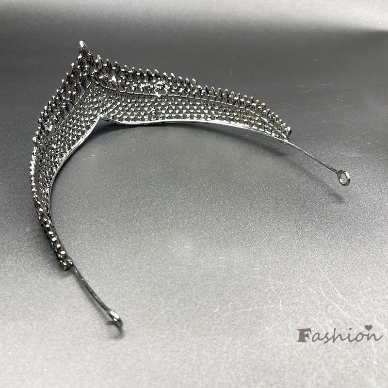 Vương Miện Cài Tóc Bằng Hợp Kim Màu Đen Handmade Đơn Giản Trang Trí Đám Cưới