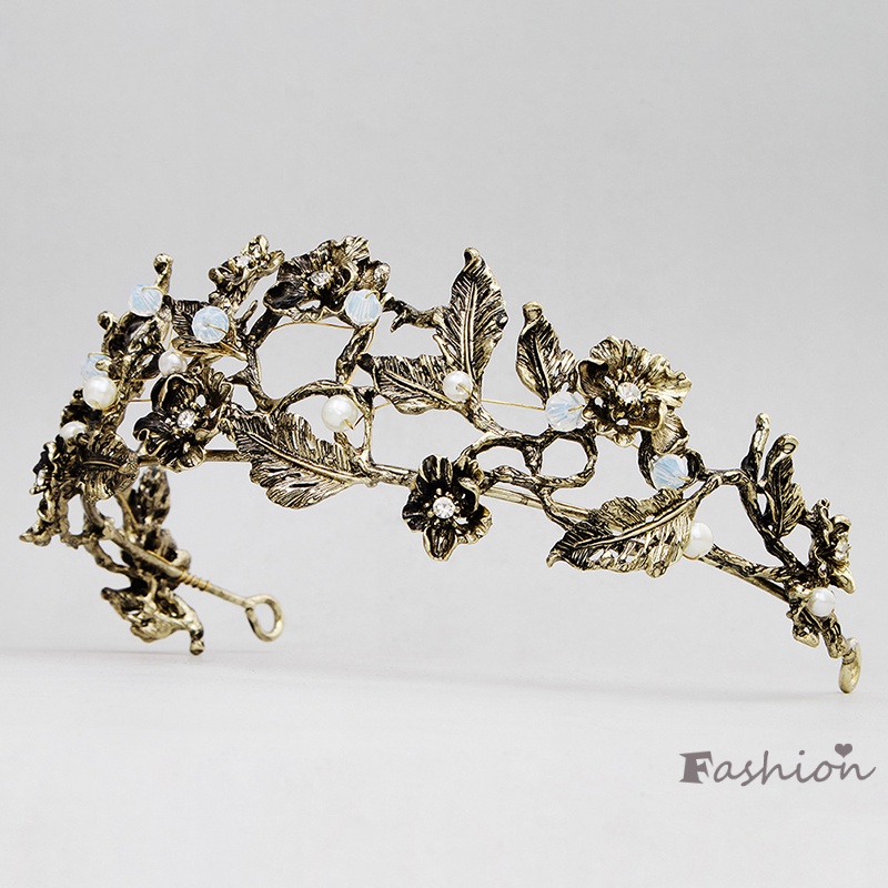 Vương Miện Hợp Kim Đơn Giản Trang Trí Hoa Cưới Phong Cách Retro