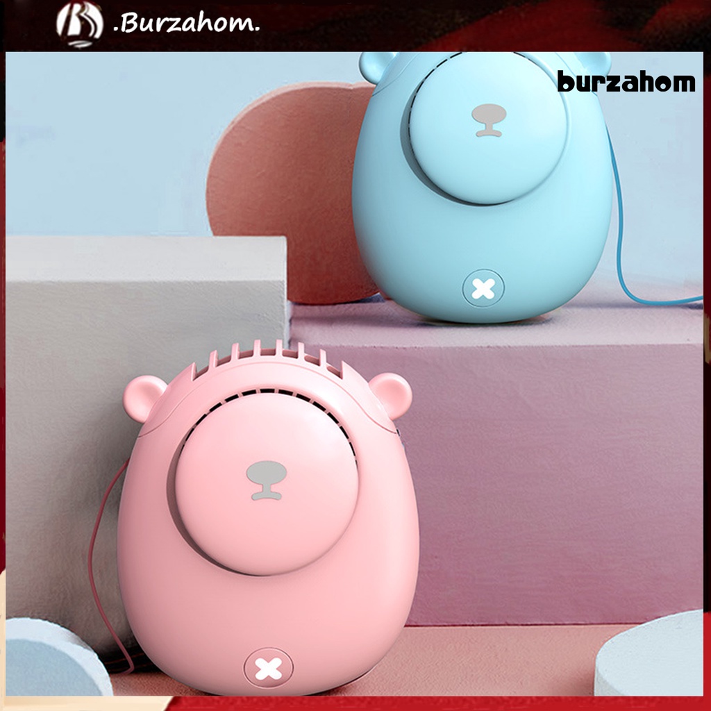 Quạt Làm Mát Đeo Cổ / Cầm Tay Hình Gấu Sạc Cổng USB Dùng Ngoài Trời Vào Mùa Hè