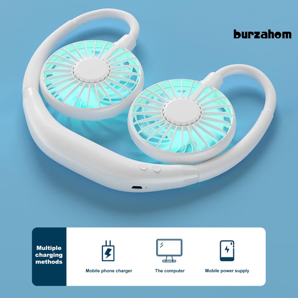 Quạt Điện Đeo Cổ Bằng ABS Thân Thiện Với Làn Da Thoải Mái Có Thể Uốn Cong Dùng Khi Đi Du Lịch