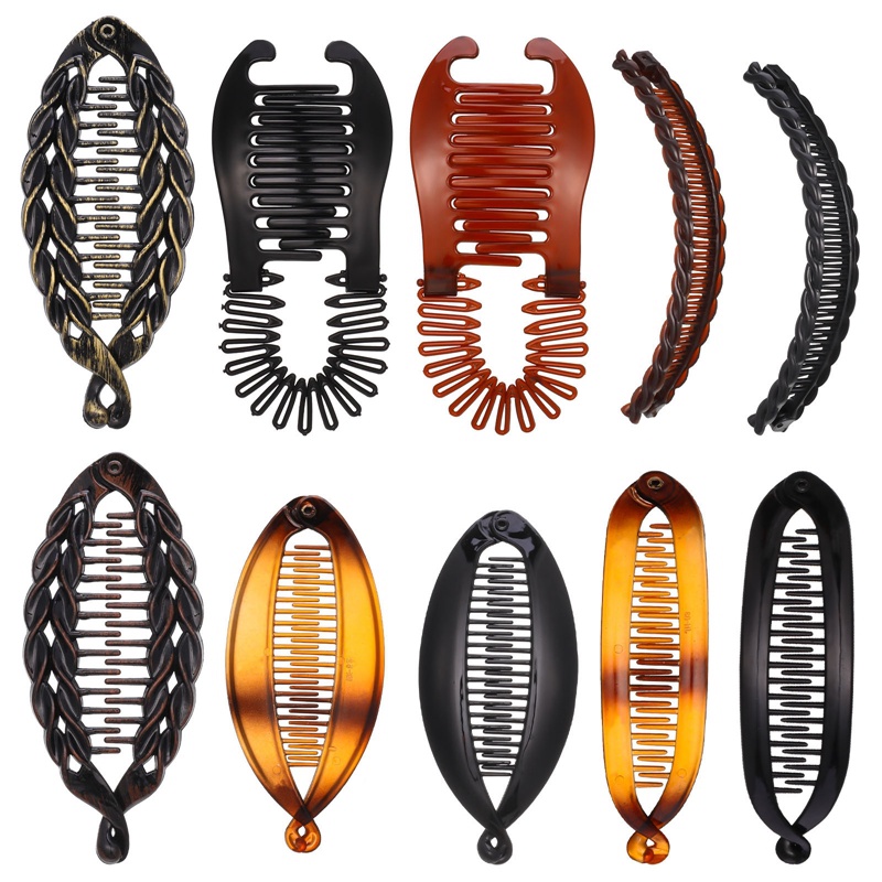 Set 10 Kẹp Tóc Đuôi Cá Phong Cách Cổ Điển Cho Nữ