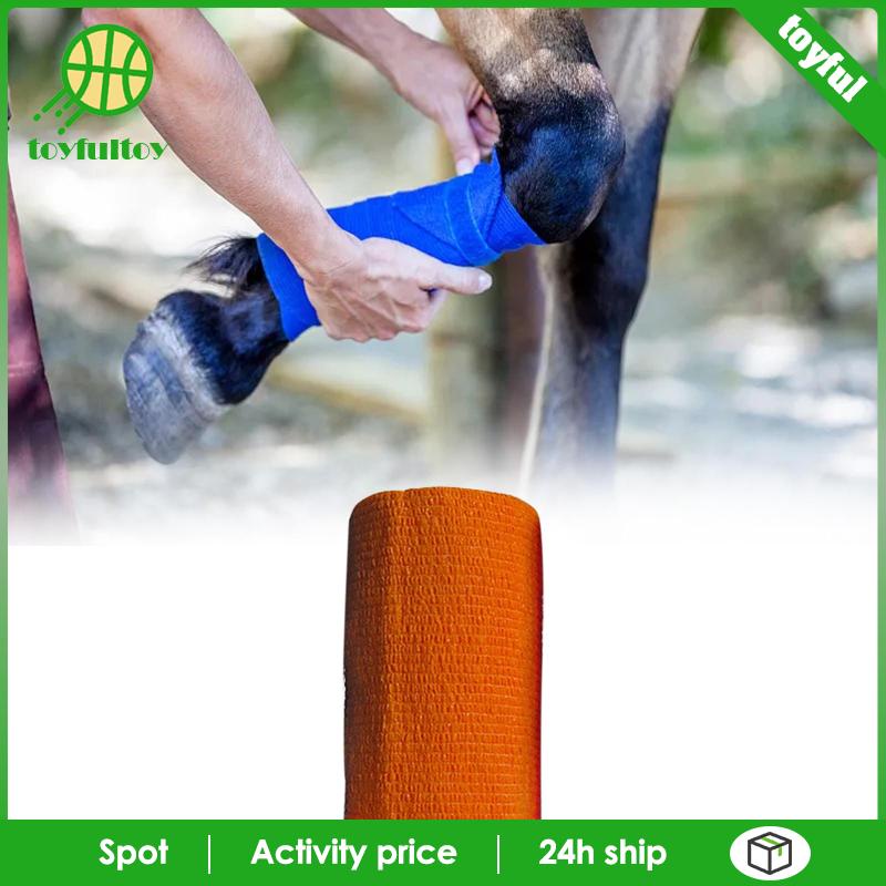 Cuộn Dây Vải Không Dệt Rộng 4 inch Tự Dính Co Giãn Dùng Quấn Mắt Cá Chân Thú Cưng