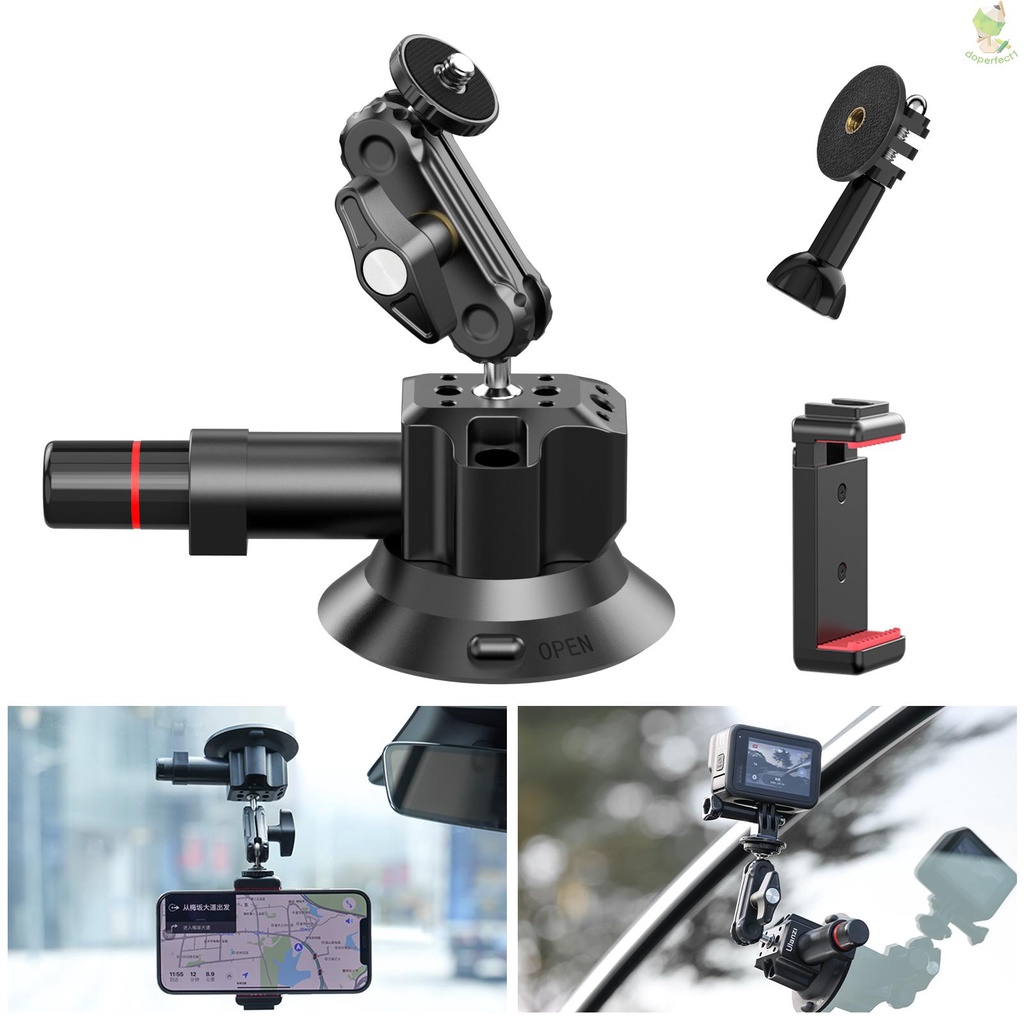 Ulanzi SC-01 3 Inch Suction Cup Mount for Phone Suction Camera Mount Dual 360° Rotatable Ballheads 1kg Load Weight with    Came-6.5