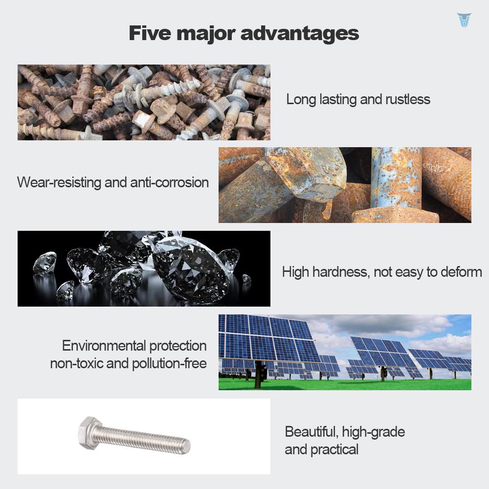 Vít Lục Giác Bằng Thép Không Gỉ DIN933 304 M-4 * 16