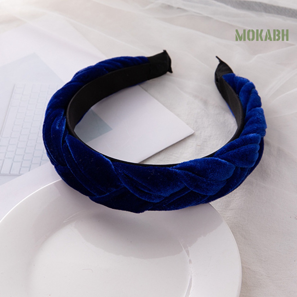 Băng Đô Thắt Nút Bằng Xốp Chống Trượt Màu Sắc Trơn Phong Cách Hàn Quốc Dành Cho Nữ